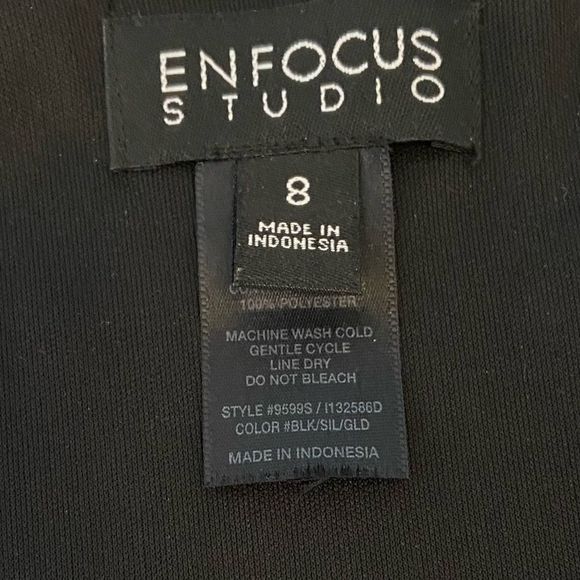 ENFOCUS Studio Metallic Top Deep V Tier Dress 8 - Picture 7 of 10